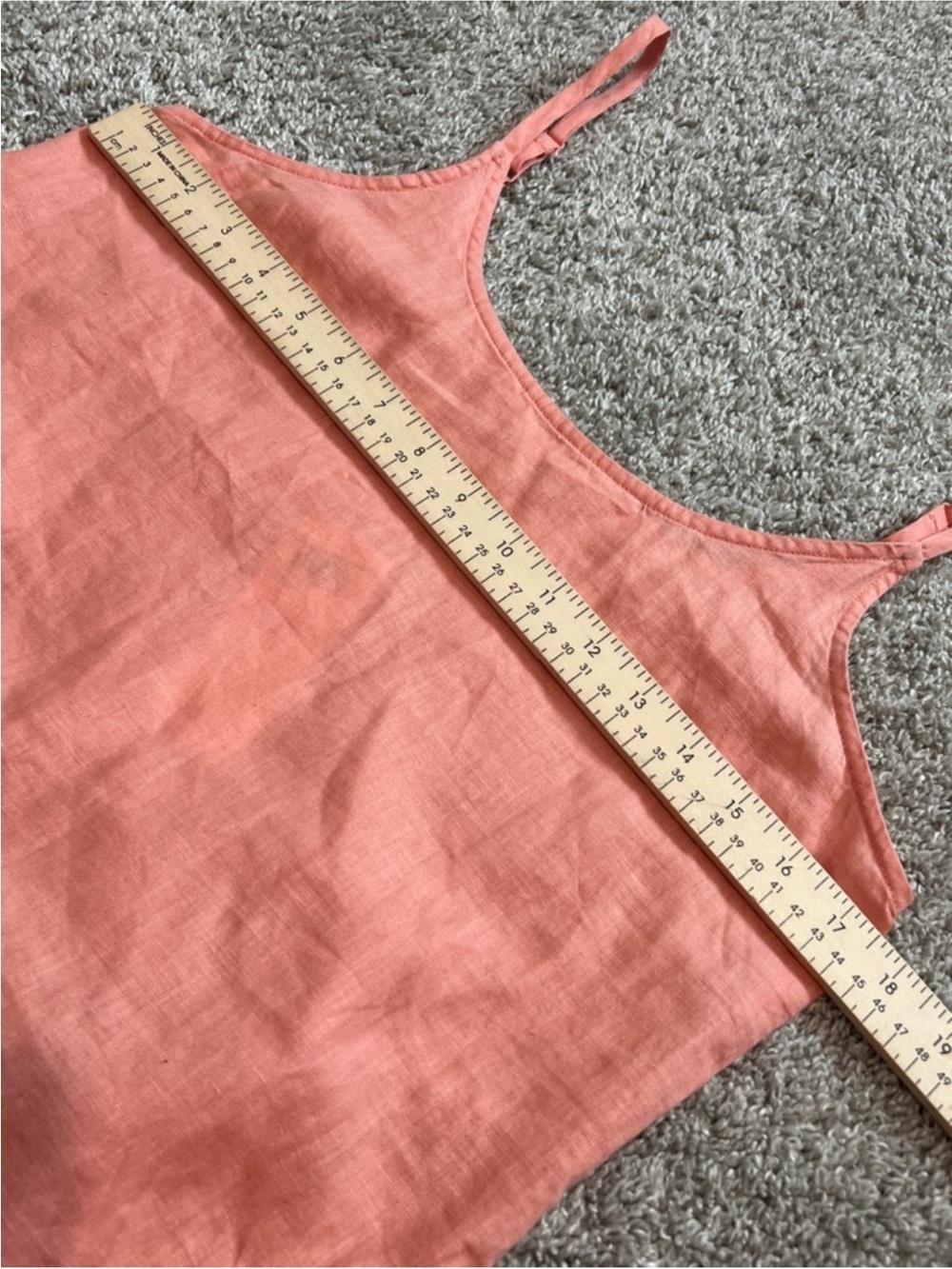Eileen Fisher Soft Peach Linen Cami Dress - Picture 10 of 14
